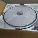 42'' Crystal Ceiling Fan Fandelier with Lights-Low Profile Flush Mount Ceiling Light with Fan, Reversible and Remote Control Black Ceiling Fan Light for Bedroom, Living Room