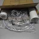 Lamp Shades Set of 2 Drum Lamp shades Fits Harp-Style Bedside & Floor Easy Assembly(Ships Rolled Flat) (White - Pack of 2, Medium)