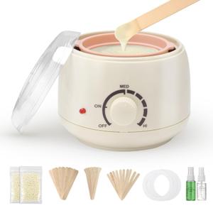 250ml Mini Waxing Kit for Women, Hard Wax Kit for Hair Removal, Waxing Kit for Bikini, Underarms, Eyebrows, Face, Compact for Teen Girls or Students Starters, Sensitive Skin, Dorms & Home Use (Pink)