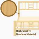 14" Bamboo Twin XL Size Bed Frame with Headboard and Footboard