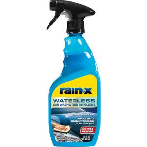 Rain-X 620143 Waterless Car Wash and Rain Repellent, 23 fl. oz. Rinseless Cleaner Spray for a Spot Free Finish, Perfect for Quick and Easy Detailing. Premium No Rinse for on the go Washing
