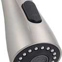 Kitchen Faucet Head Replacement Compatible with Moen 191004  Durable ABS & Silicone Nozzle for Easy Installation and Limescale Prevention (Brushed Nickel)