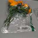 Domensi Mexican Artificial Marigold Flowers Table Centerpiece Decoration 9 Fake Silk Flowers with Metal Pot Halloween Flower Day of The Dead Home Dining Table Decoration for Diwali(Orange)