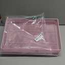 AUPSEN Computer Monitor Stands Riser2-Tier Desk Organizers and Accessories, Office Desk Accessories Organizer with Drawers and 2 Pen Holder for Office Supplies (Pink)