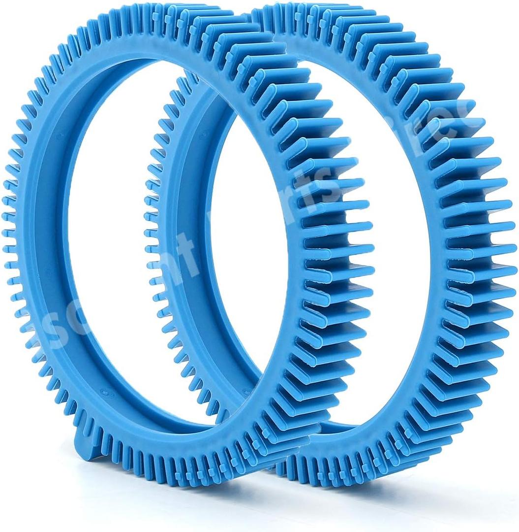 2 Pack 896584000-143 Blue Front Tire Kit with Super Hump - Replacement for Hayward Poolvergnuegen Select Pool Cleaners
