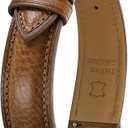 Getalia Italian leather Watch Band Tuscany Natural VegetableTanned Full Grain Genuine Leather, SkinSafe, Quick Release Replacement Watch Straps for Men and Women Thick Soft (Cognac：Width18mm)