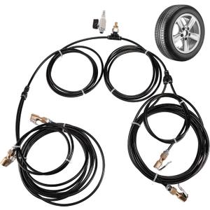 4 Way Tire Inflation System with Closed Flow Chuck for Car Trucks Off Road Vehicles-Compatible with HPA Tanks and Compressors