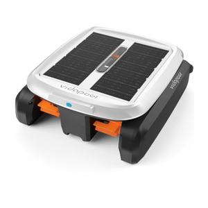 Vidapool Solar Powered Automatic Robotic Pool Skimmer Cleaner,Solar Pool Surface Cleaner Dual Mode with Navigation Sensor Daytime＆Overnight Continuous Cleaning Ideal for All Swimming Pool-White