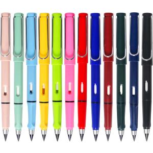 12Pack Forever Pencils for Kids Writing, Infinity Pencil Cute Inkless Everlasting Pencil with Eraser for Sketching (Black)