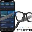 Oucscru AI Smart Glasses with ChatGPT, 8MP Camera Glasses with Camera and Audio, AI Translation Sunglasses with 164 Languages, Bluetooth Sunglasses with Voice/Calling, 8Hour Music, Photochromic Lens