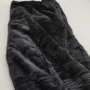 Bare Home Faux Fur Blanket - Ultra-Soft Luxurious - Cozy Warm Throw for Couch, Sofa, Chair, Bed - Fuzzy Fluffy Super Soft - Decorative Bed Blanket, 60x47 inches (Throw, Dark Grey)