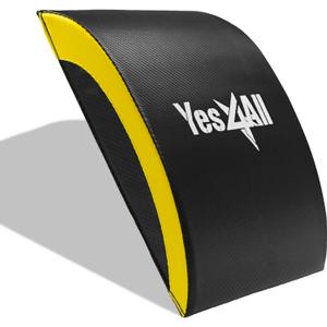 Yes4All Abdominal Exercise Pads, Foldable Ab Workout Equipment for Home Gym Core Training & Back Stretching, Sit Up Mat for Floor Exercises (C3. Yellow)