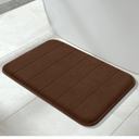 Yimobra Memory Foam Bath Mat Rug, 24 x 17 Inches, Comfortable, Soft, Non-Slip, Super Absorbent, Quick Drying Bathroom Rug for Floor, Tub & Shower, Machine Washable, Thick, Brown