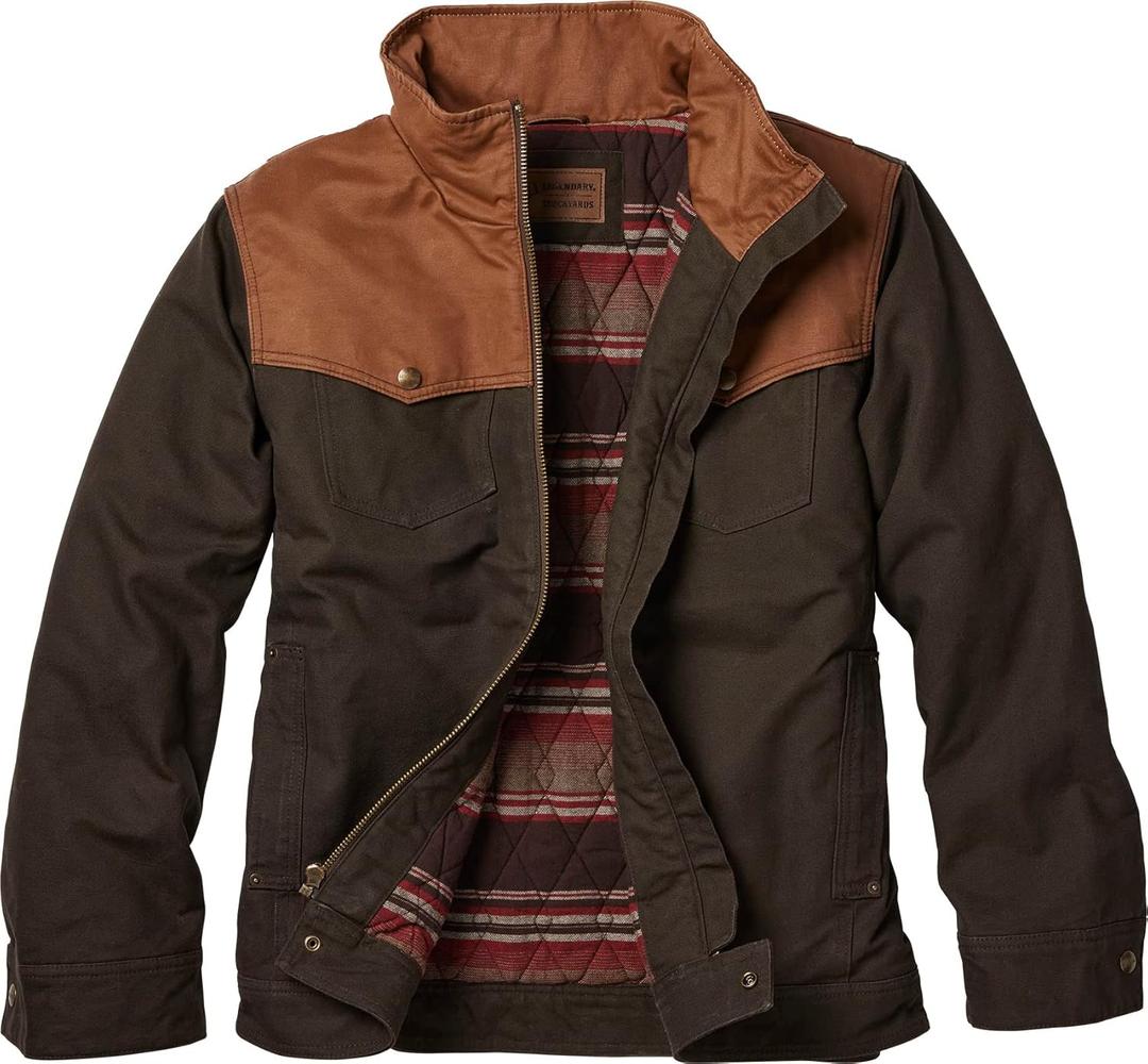 Legendary Whitetails Men's Stockyards Bozeman Canvas Western Coat, Coon, XX-Large