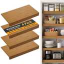 SpaceAid Bamboo Wire Shelf Covers for Pantry Rack, 32"W x 16"D, Brown 5pcs