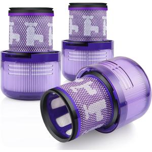 V11 Vacuum Filter Replacement for Dyson Cyclone Absolute Motorhead Animal Total Clean, Compatible with Dyson No. 970013-02 Filter Parts, Washable Reusable 3 Pack