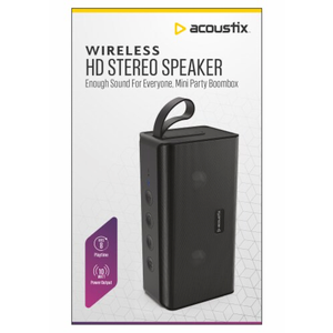 Acoustix Wireless HD Stereo Speaker Black