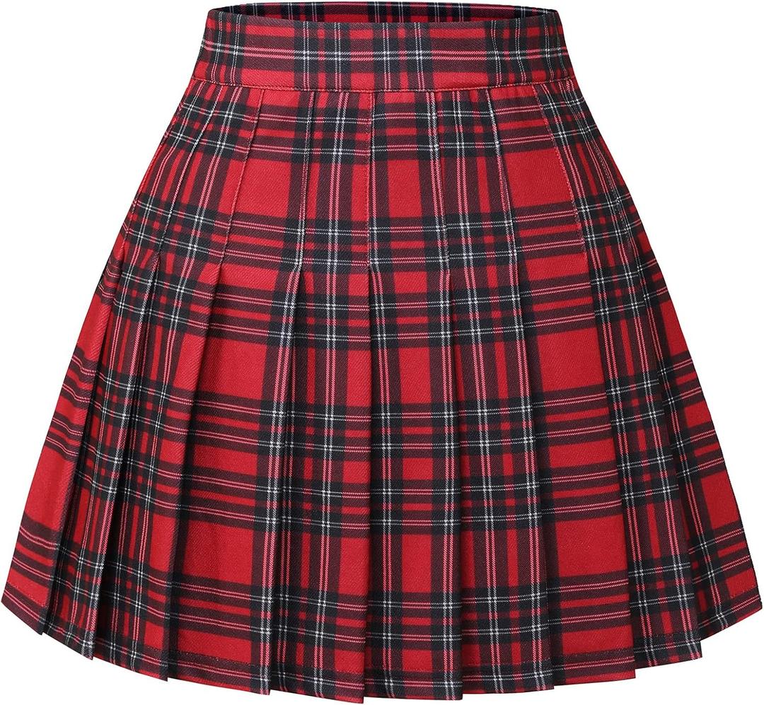 Pleated Skirts for Women High Waist Mini Tennis Skater Skirt Casual Basic Skirts Cheerleader