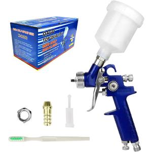 Tosucs HVLP Spray Gun with 1.0mm Tip Air Spray Gun for Car Spraying Gravity Feed Paint Gun for Car Prime,Furniture Surface Spraying,Wall Painting Include 125ml Capacity Cup