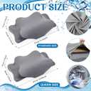 Hahafelt Cooling Cervical Pillowcase Cover with Envelope Closure (Only Pillow Case) Ergonomic Neck Pillowcase Smooth Soft Cool Pillow Cover for Side Back Stomach Sleepers(Dark Gray,Queen Size)