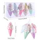 Ice Cream Party Decorations Ornaments, 5pcs Christmas Tree Hanging Candy Gift, Macaron Color Dessert Pendant Set for Xmas New Year Easter Birthday Home Party Supplies (Ice Cream)