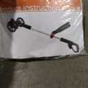 Electric Cordless Weed Wacker Eater Battery Powered, Lightweight No-String Weed Trimmer with 2 21V/2Ah Battery Operated&5 Types Blade&Wheels, Grass Trimmer/Edger Lawn Tool/Brush Cutter for Garden Yard