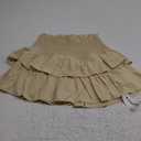 Girls Mini Skirts High Elastic Waisted Tiered Smocked Ruffle Skirt with Shorts US 150, 11-12Y