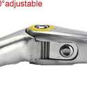 catazer Adjustable Angle Bike Quill Stem 22.2mm for MTB Road Bike, Silver