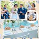 SiliFine 24 Pcs Wedding Favors for Guests Small Ceramic Bowl Bulk Gifts Set 3.3 Inch Floral Design Mini Dipping Sauce Dish with Card Box for Bridal Pooja Baby Shower Birthday (Flower,Blue)
