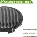 Universal Wheel Center Caps Hub Caps Rim Center Caps Plastic 1 Pcs for Ford for Chevy with Black Carbon Fiber Pattern Sticker OD: 65mm/2.56" Black