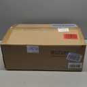 WUZUPS 5-Light Metal Chandelier Imitation Wood Grain Linear Pendant Ceiling Lighting Rustic Farmhouse Fixture Kitchen Island Dining Room, H 8.5" L 31.5" W10, E26 Base, Black & Retro Wood