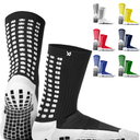 Lux Dual Grip Socks - Soccer Grip Socks for Men and Women. GripArray Performance & Comfort, Black
