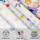 Spring Summer Floral Tablecloth Round 60 Inch Watercolor Flowers Colorful Table Cloth Circle Multicolor Table Cover Tabletop for Home Decor Dining Room Kitchen Party Picnic