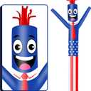 20FT Tall Inflatable Tube Man American Flag Wacky Wavy Dancing Guy (18''Diameter) for Outdoor Decoration Advertising Business Promotion (Blower Not Included)