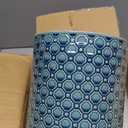 8 Inch Plant Pot: Ceramic Planter with Drainage Hole & Saucer Indoor Outdoor Plants - Cylinder Round Flower Pot for Home Office - Modern Decorative - Medium Blue