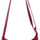 Nylon Crescent Crossbody Bag for Women Purses Trendy Men,Small Travel Sling Bag Hobo (Red)