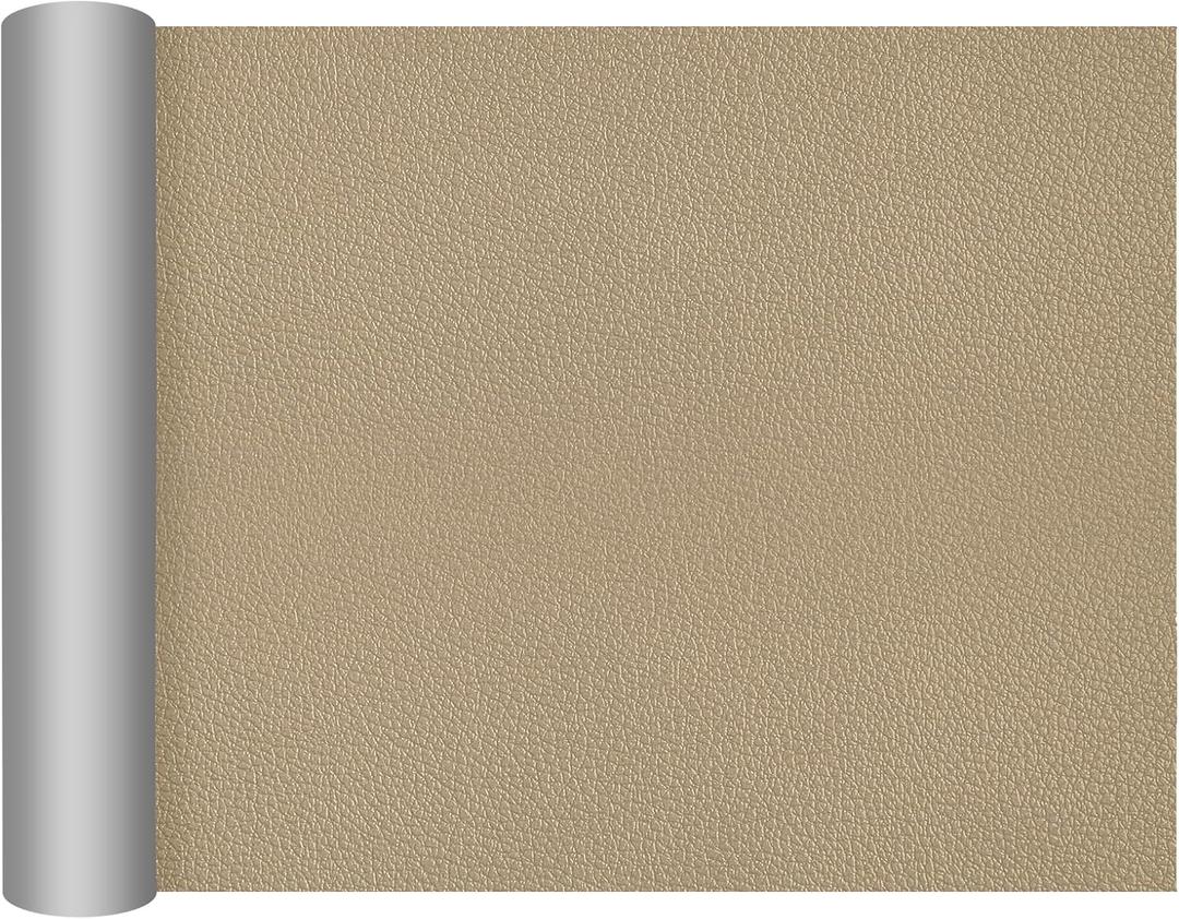 DXBULL Large Leather Repair Patch 35.4x78.7 inch Repair Tape Self-Adhesive for Furniture Sofas Car Seats Chair Couches Handbags Jackets Decorative Home Hotel Wall (Khaki)