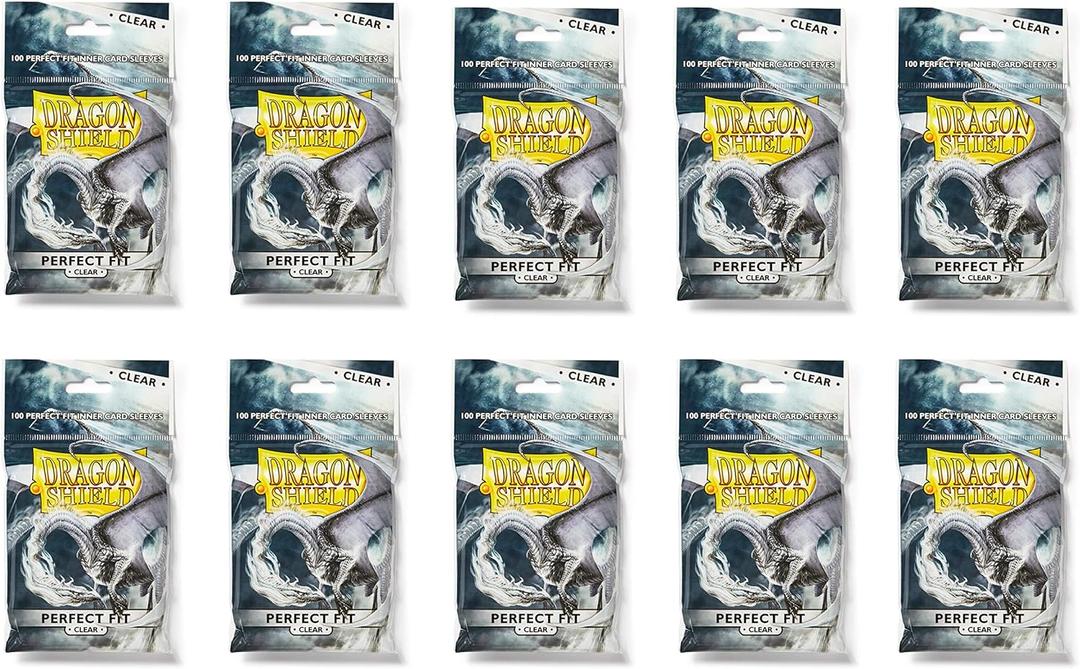 Dragon Shield 100 Standard Size Clear Perfect Fit Sleeves (10 Packs)