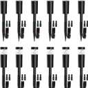 5W Low Voltage Landscape Pathway Lights with Connectors 12V Outdoor Landscape Lighting LED Bollard Path Lights Wired IP65 Waterproof Warm White Walkway Lights for Garden Yard Lawn (12Pack)
