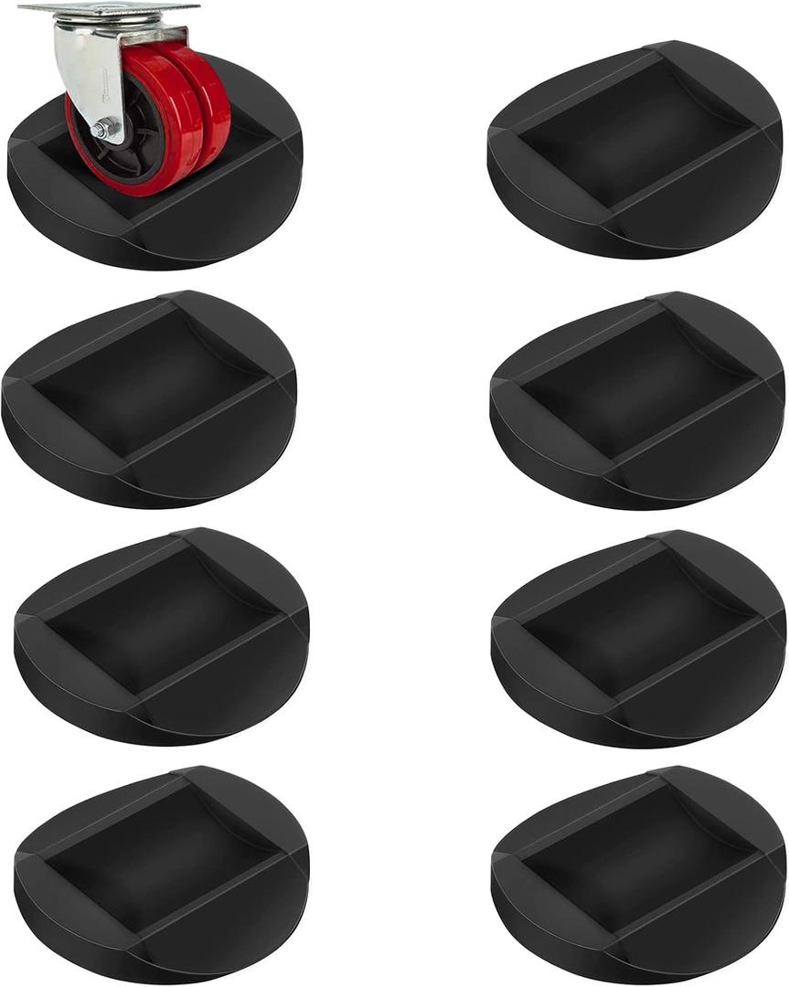 Bed Stoppers Furniture Stopper, 8 Pack Wheel Stoppers Furniture Caster Cups - Premium Solid Rubber Caster Cups Furniture Cups Fits to All Floors & Wheels of Sofas, Beds, Chairs, Prevents Scratches