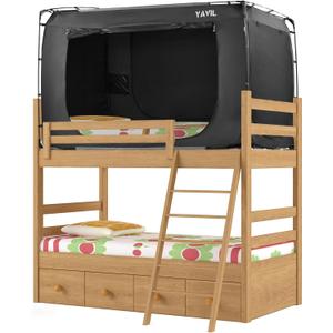 Bed Tent Bed Canopy Bunk Twin Size, Portable Sleeping Tents Dream Tents Indoor for Kids and Adult, Blackout 93% Breathable Privacy Space on Bed with Three Doors (Mattress Not Included)