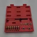 RULLINE 15-Piece Metric Thread Chaser Set Universal Thread Chaser Set 7-Piece Universal Thread Rethread Repair Tool Kit, for Repairing Damaged External and Internal Threads on Nuts, Bolts, and Studs