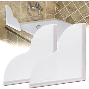 Shower Splash Guards, 2pcs Bathtub Corner Splash Guards Prevent Water Splashing Bathroom Accessories with Self-Adhesive Suitable for Showers, Bath tubs, Kitchen Sinks (9.25"x9.25")
