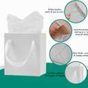 Aosric White Gift Bags with Tissue Paper, Ribbon & Greeting Card, 2 Pack Medium Size 10x4.5x11 In Reusable Gift Bag for Wedding, Baby Shower, Birthday Party Favor, Return Gifts