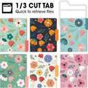 84 Pack Decorative File Folders, 1/3 Cut Tab Floral Colored Folders Letter Size 8.8 x 11.6 Inch, Assorted 6 Styles Filing Folder for Office School Business