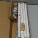 Heavy Duty Curtain Rods for Windows 66 to 120 Inch, 1 Inch Adjustable White Curtain Rod Set with Easy Installation and Modern Design (A1,White,30-120")