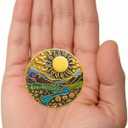 Affirmation Sobriety Coin Gift Set | Sunlight AA Chip Medallion with Token Capsule, Stand & Card | Sobriety Gifts for Anniversary Month & Year for Men & Women in Recovery (Gold & Black)