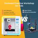 AOSEED 3D Printer for Kids & Beginners, AI-Powered Toy Maker with Leveling-Free Design, 400mm/s Speed, 17+ Design Modules, 8 PLA Filaments, Enclosed Mini 3D Printer for Home & School, X-Maker AI+