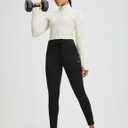 baleaf Women's Fleece Lined Leggings-Fit Joggers Winter Lounge Pants with Pockets Thermal Warm Sweatpants Casual (X-Large, Black)