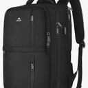 MATEIN Carry on Backpack, Flight Approved Travel Backpack with USB Port, TSA Personal Item Travel Bag fits 17" Laptop, Large Water Resistant Luggage Overnight Weekender Bag for Men & Women, Black, Size: X-Large